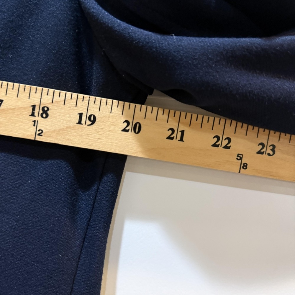 Cabi Jacket Womens Large Navy Longline Blazer Two Button Stretch Knit Pockets - Picture 7 of 8